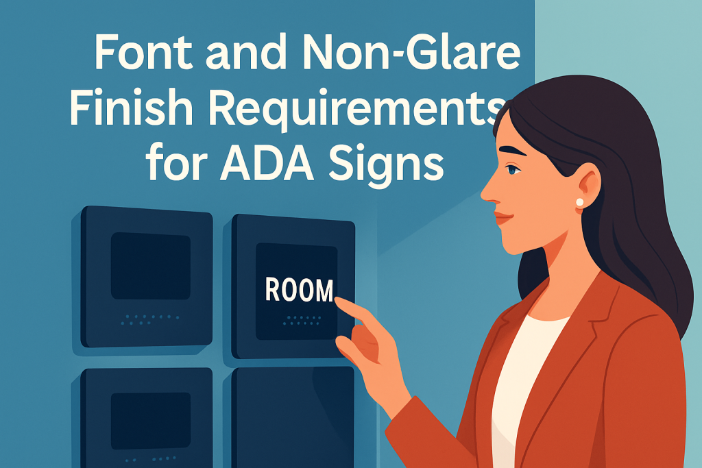 Font and Non-Glare Finish Requirements for ADA Signs – KNOW-THE-ADA