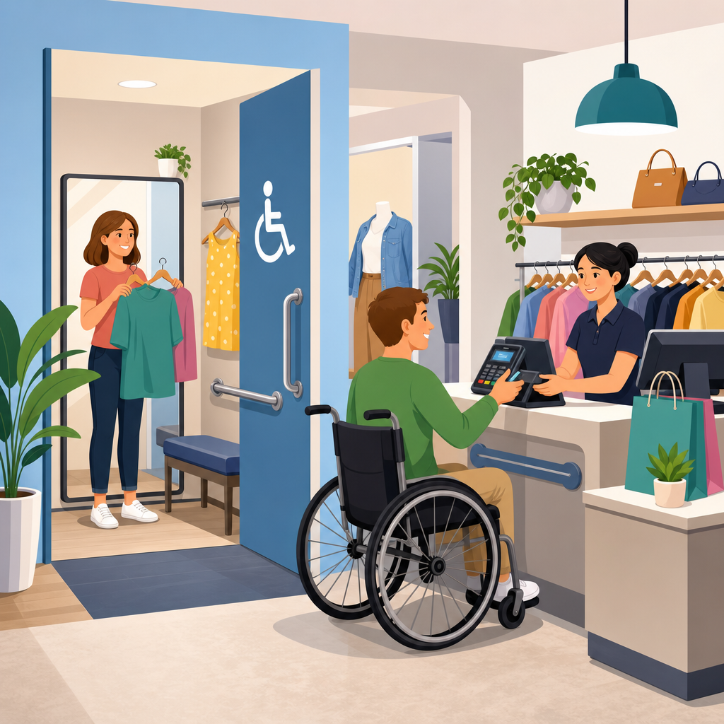 How Retailers Should Handle Accessible Fitting Rooms and Checkout Counters