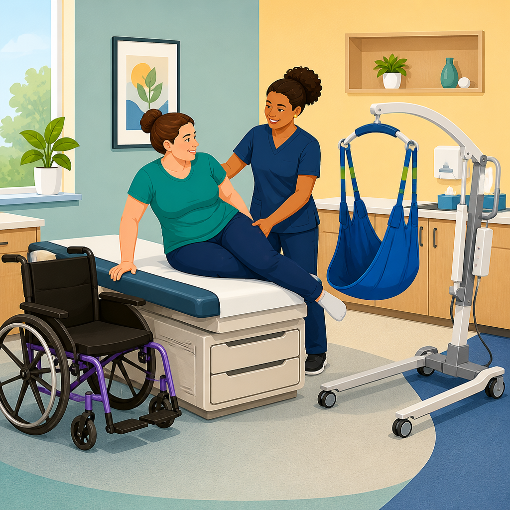 Accessible Exam Table Clearances: Planning for Side Transfers and Lift Use