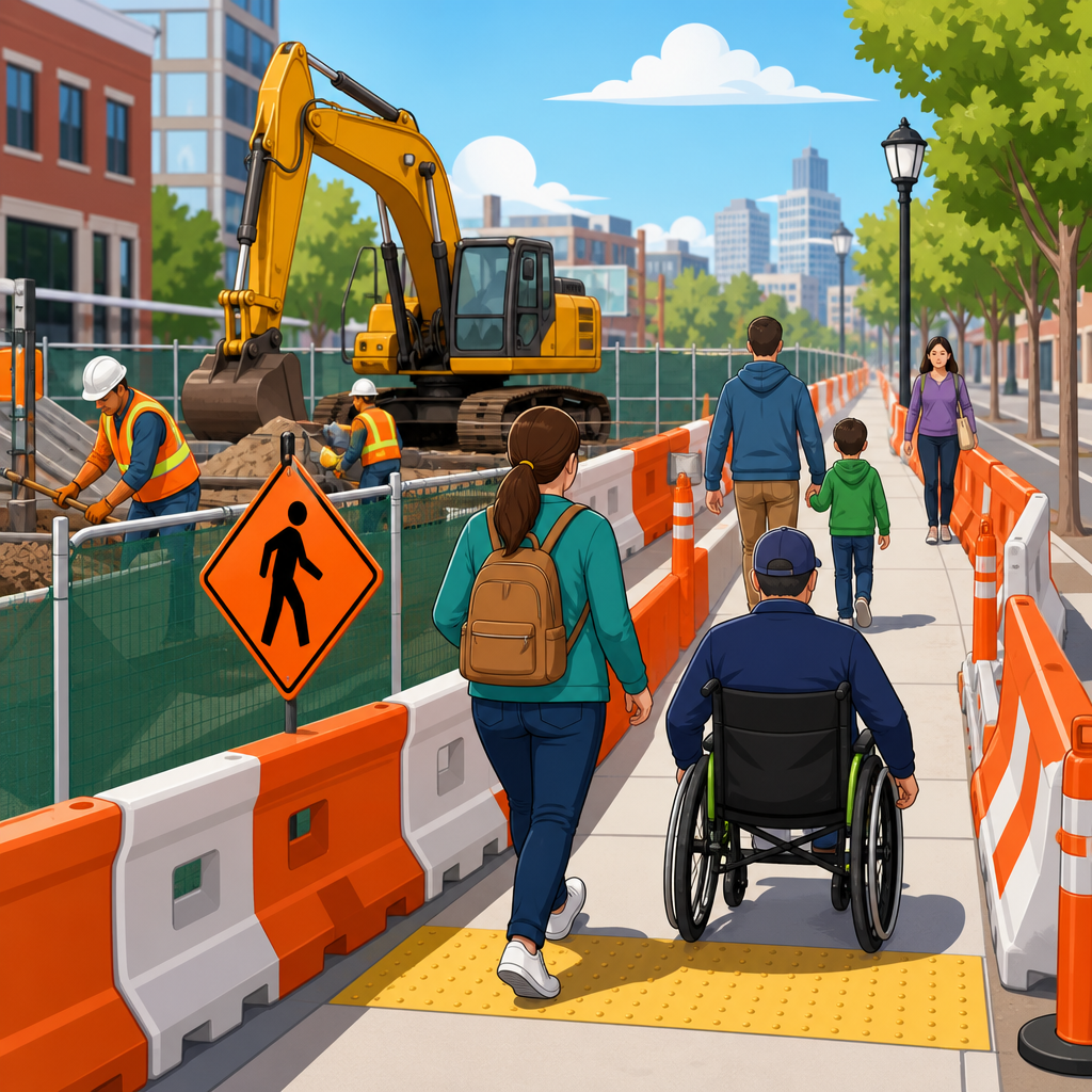 Pedestrian Access Routes Through Work Zones: Keeping Construction Accessible